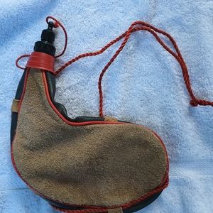 Coghlan's vintage Botanical suede leather water canteen.
